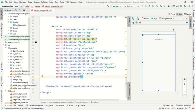 Instagram Clone | Profile Building | Android Studio | Part 3 смотреть онлайн