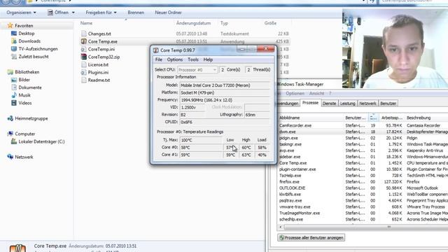 CPU Temperatur auslesen CoreTemp смотреть онлайн