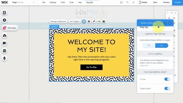 How to add a Pop-Up window to your Wix website смотреть онлайн