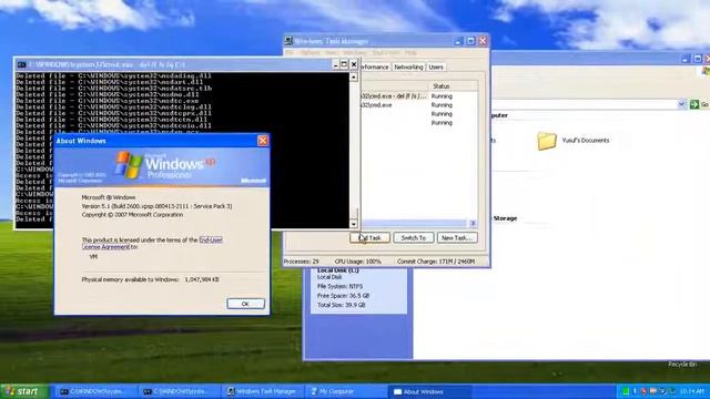 Deleting the C Drive in Windows XP смотреть онлайн