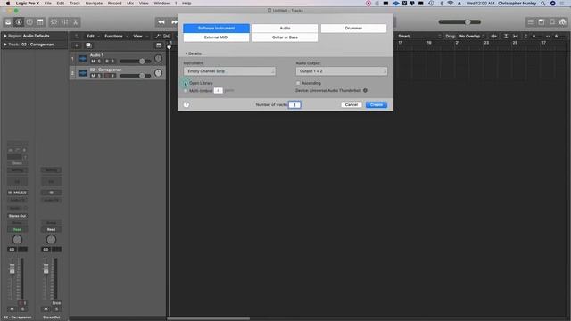 Logic Pro X - Create EMPTY Software Instrument Tracks смотреть онлайн