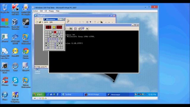 Windows 100 Final Beta in Virtual PC 2007 смотреть онлайн