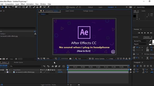 After Effects Tutorial - No sound output, when u plug in headphone (Fix) смотреть онлайн