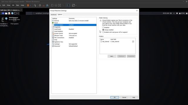 Enable Shared Folder in VMWARE for KALI LINUX in 1 second смотреть онлайн