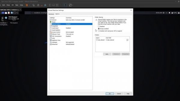 Enable Shared Folder in VMWARE for KALI LINUX in 1 second