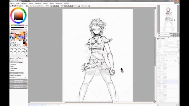 Precure Black - Nagisa || Tool Sai || "LineArt" -Part 1 смотреть онлайн
