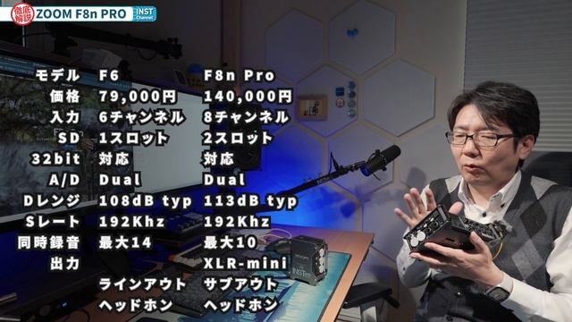 【比較解説】ZOOM F8n Pro（F6との違いを解説） смотреть онлайн
