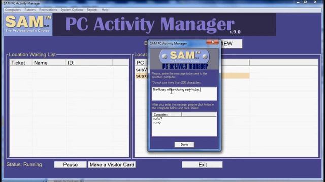 SAM PC Activity Manager - How to Send a Message смотреть онлайн