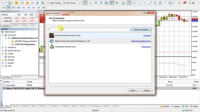 MT5 Window - How to find broker and login to your trade account on MT5 Window смотреть онлайн