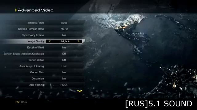 COD Ghosts Настройки смотреть онлайн