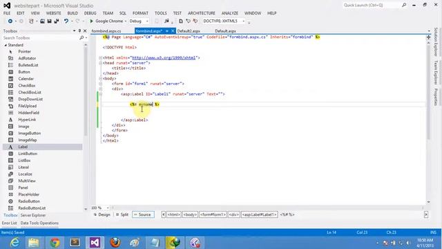 How to Bind Label control in ASP.NET C# смотреть онлайн