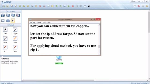 How to ping two computers by using cloud in ENSP смотреть онлайн