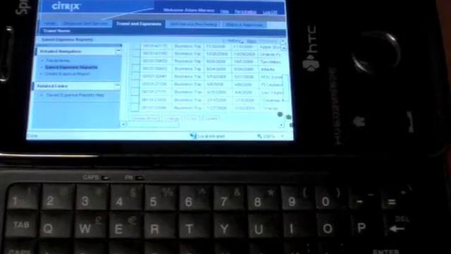 Accessing SAP via a Sprint HTC Touch Pro via Citrix XenApp смотреть онлайн