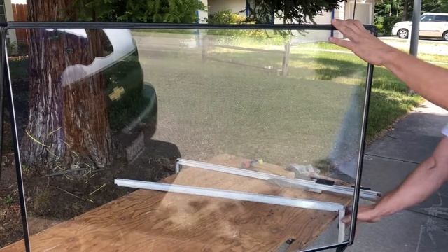 How to replace broken double pane glass / IGU in aluminum frame! смотреть онлайн