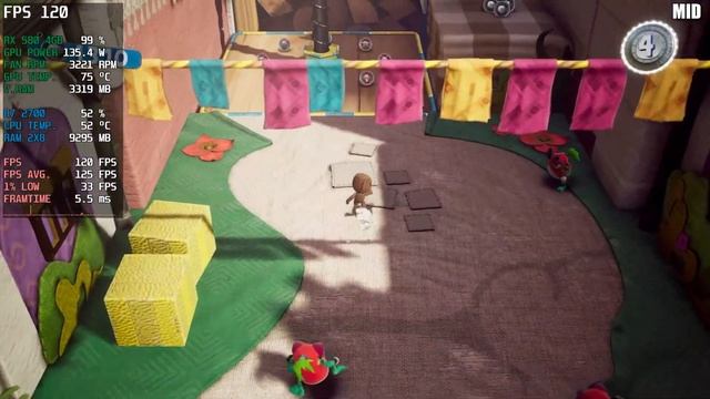 Sackboy | All Settings Tested | RX580 4GB FPS TEST | смотреть онлайн