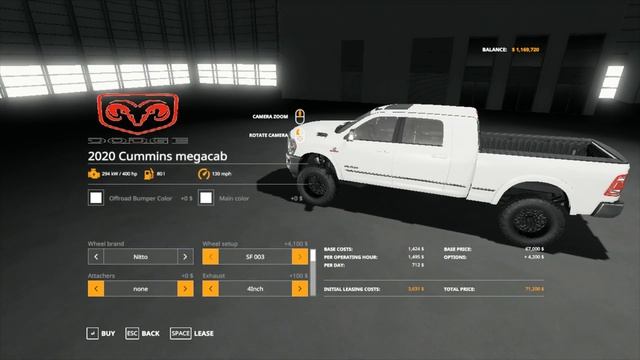 FS19| 2020 DODGE RAM MEGA CAB смотреть онлайн