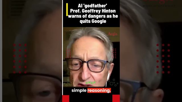 Godfather of AI Prof Geoffrey Hinton quits Google to warn about AI's danger #AI #google #shortsfeed смотреть онлайн