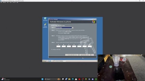 calling Windows activation to activate Windows xp (Windows Server 2003)