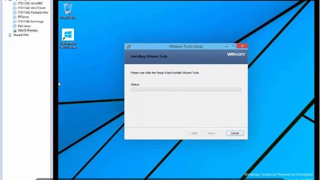 Vmware Tools install on Windows 10 Tech. Preview смотреть онлайн