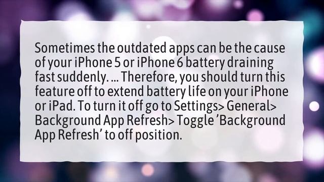 Does background refresh drain battery? смотреть онлайн