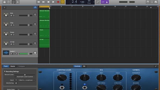 Hip Hop backing track on GarageBand MacBook - Beat & Sample (MYP Music) смотреть онлайн