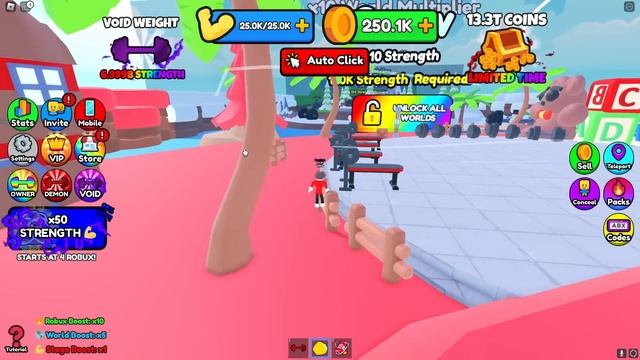 Lifting 9,747,296 Pounds With MY CRAZY FAN GIRLS in Roblox! смотреть онлайн