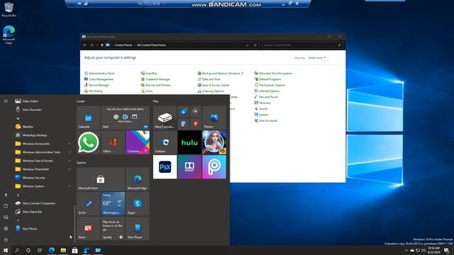 Windows 10 Insider Preview 20215 смотреть онлайн