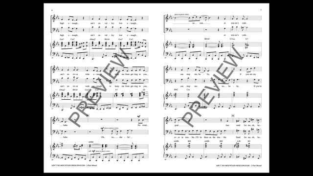 Ain't No Mountain High Enough (2-Part Mixed Choir) - Arranged by Roger Emerson смотреть онлайн