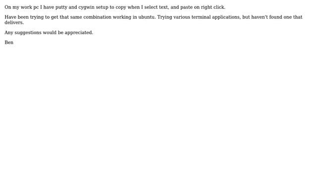 Linux terminal: copy on select, paste on right click смотреть онлайн