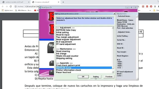 Reset epson TX130 y TX133 convertir en sistema sin chip tinta continua o sx130 apoyame con un like смотреть онлайн
