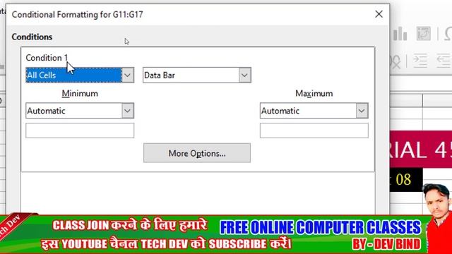 LibreOffice calc tutorial 45 format menu part 8 || in hindi || by dev || technical dev смотреть онлайн