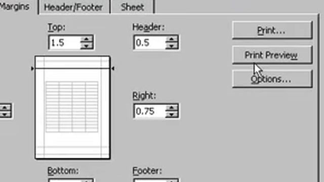 Microsoft Office Excel 2000 Margins смотреть онлайн