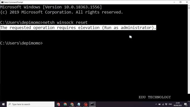 Cara Mengatasi The requested operation requires elevation (Run as administrator) CMD- EDU TECHNOLOG смотреть онлайн
