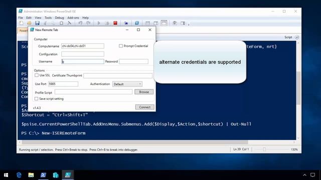 PowerShell ISE Remote Tab Demo смотреть онлайн