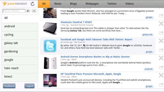 YourVersion Android Tablet App смотреть онлайн