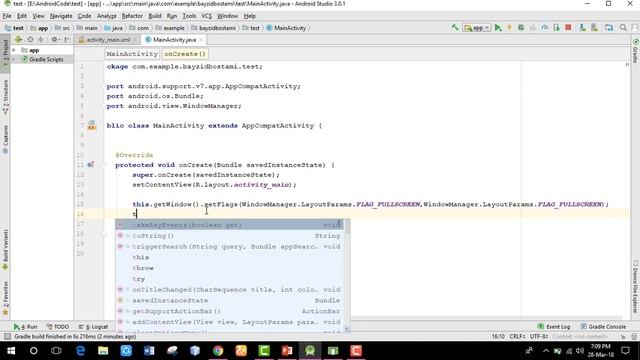 full screen activity in android studio смотреть онлайн