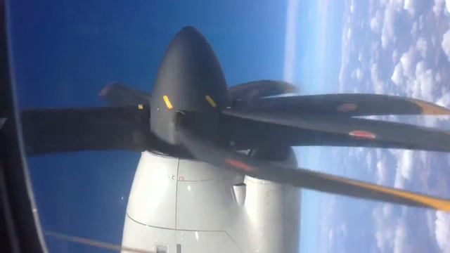 Винт ATR-72 в полёте. / ATR 72 Propeller.