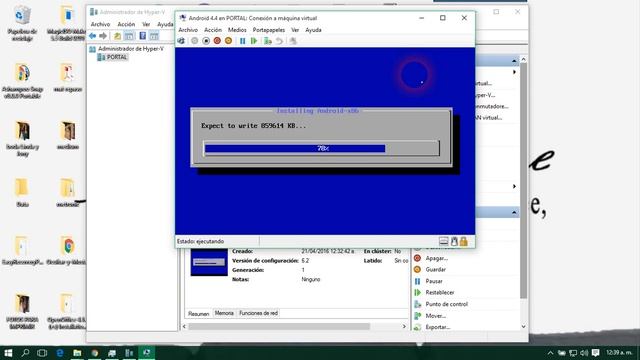 Instalación Android 4.4 Hyper-V Windows 10 смотреть онлайн