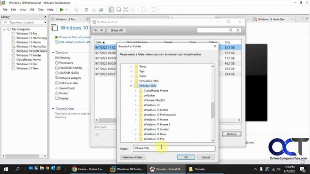 Backup & Restore Your VMware Workstation VMs For Free