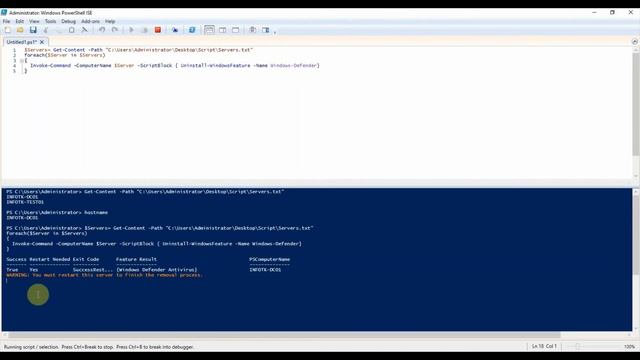 How to Uninstall Windows Defender Feature Using PowerShell Script смотреть онлайн