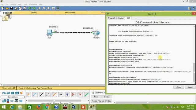 snmp server configuration in cisco packe tracer смотреть онлайн