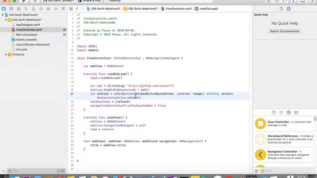 IOS 11+, Swift 4+, Beginners, Tutorial : Web View Tutorial ( WKWebView, http & https ) смотреть онлайн