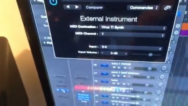access Virus ti 2 midi control synth Logic x