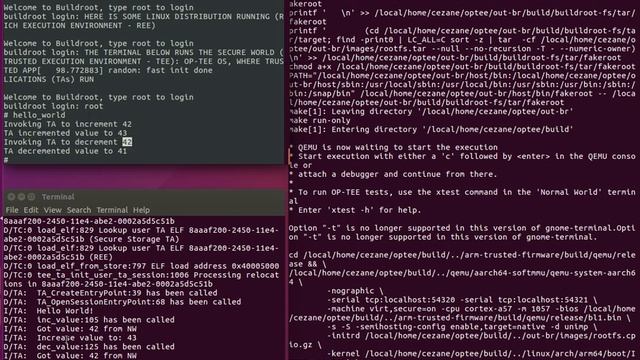 OP-TEE Samples running on QEmu (demo) смотреть онлайн