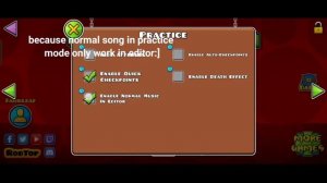 How to get Normal Song in Practice Mode without Hack/Music Unlocker in Geometry Dash  2.2.13