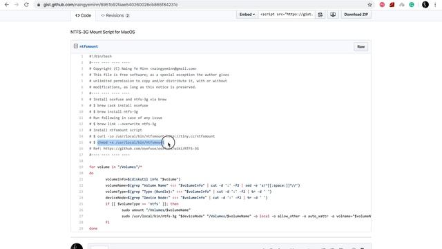 NTFS-3G Mount Script for MacOS смотреть онлайн