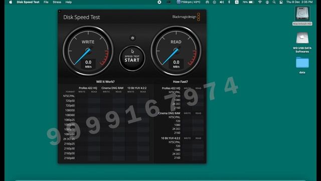 BlackMagic Hardisk Disk Test смотреть онлайн
