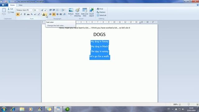 Windows 7 Course Lesson 5 Editing with Wordpad смотреть онлайн