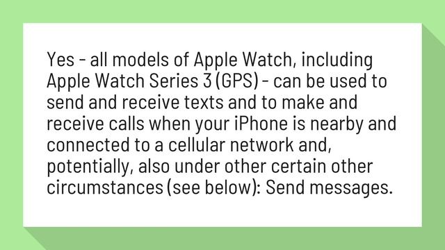 Can you text on Apple Watch Series 3 GPS only? смотреть онлайн