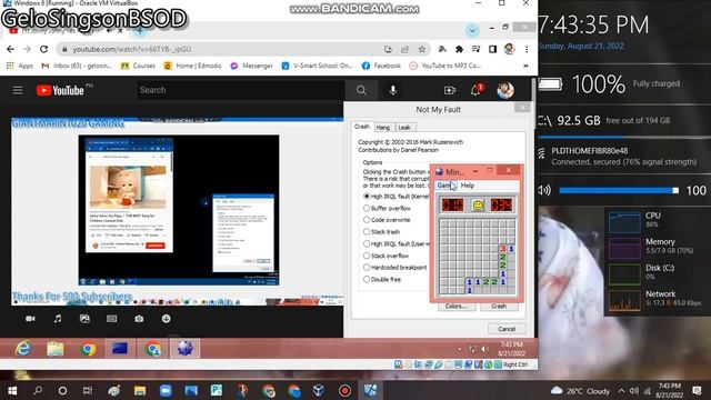 @GIANTMARIN1020GAMING has BSOD VM (Windows 8) смотреть онлайн